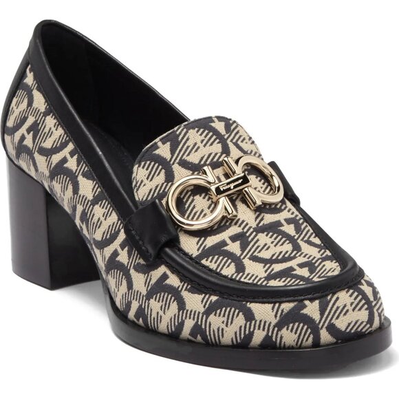 New Salvatore Ferragamo Gancini Logo Pumps - Office to Party - Picture 1 of 14